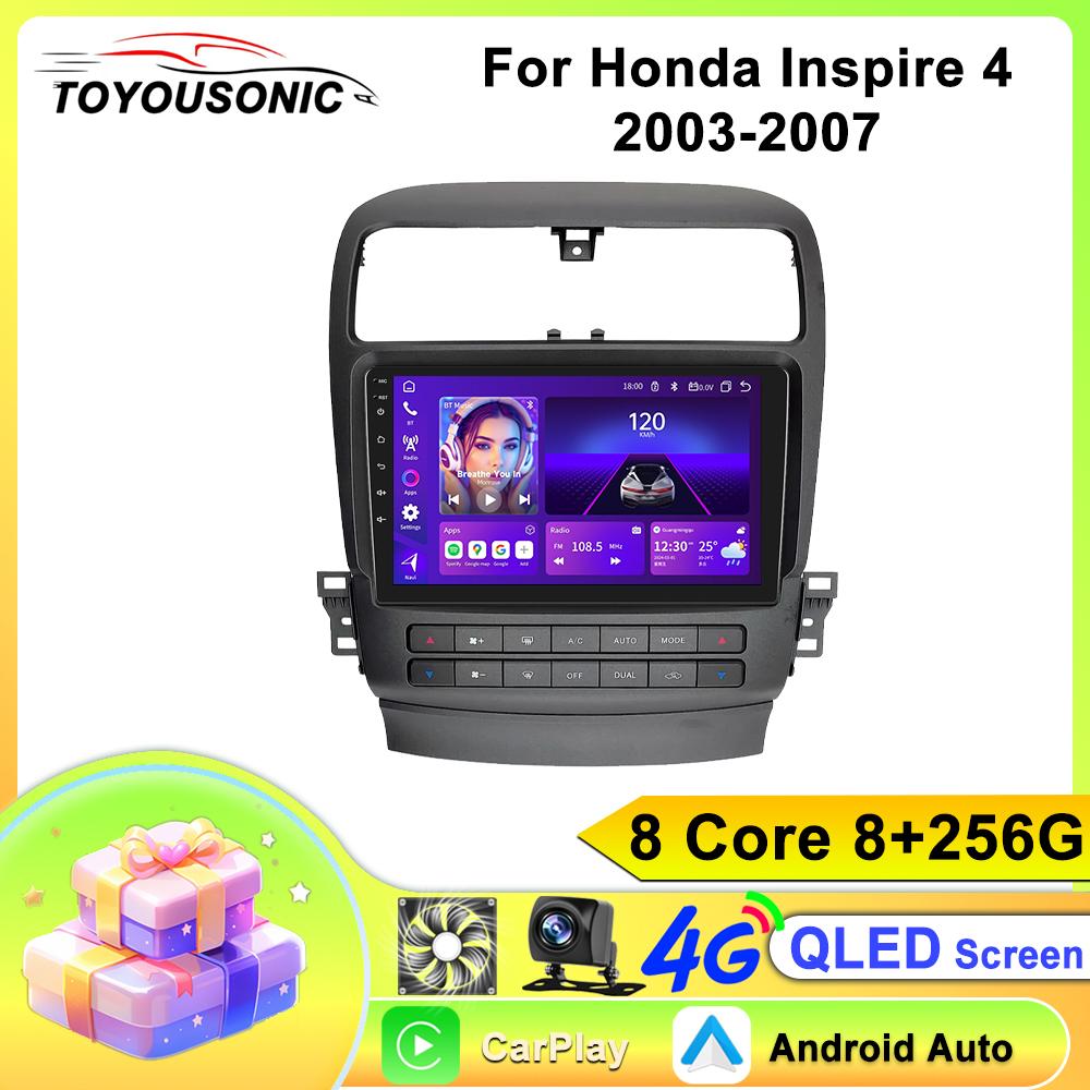 Toyousonic Car Video Player for Honda Inspire 4 2003-2007 GPS Navigation Built-in Dsp Carplay Autoradio Android Head Unit