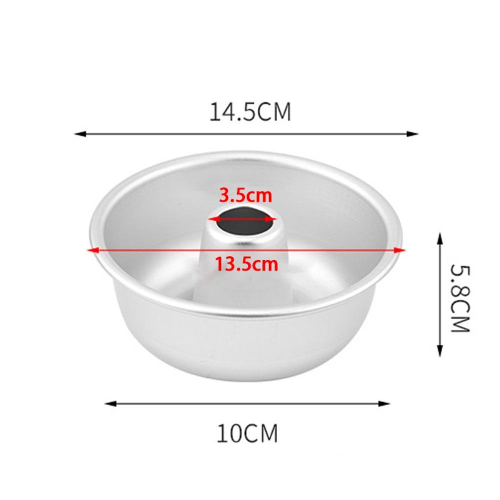 DIY Cake Mold Aluminum Doughnut Donut Mold Portable Chiffon Mold Kitchen Baking Tools
