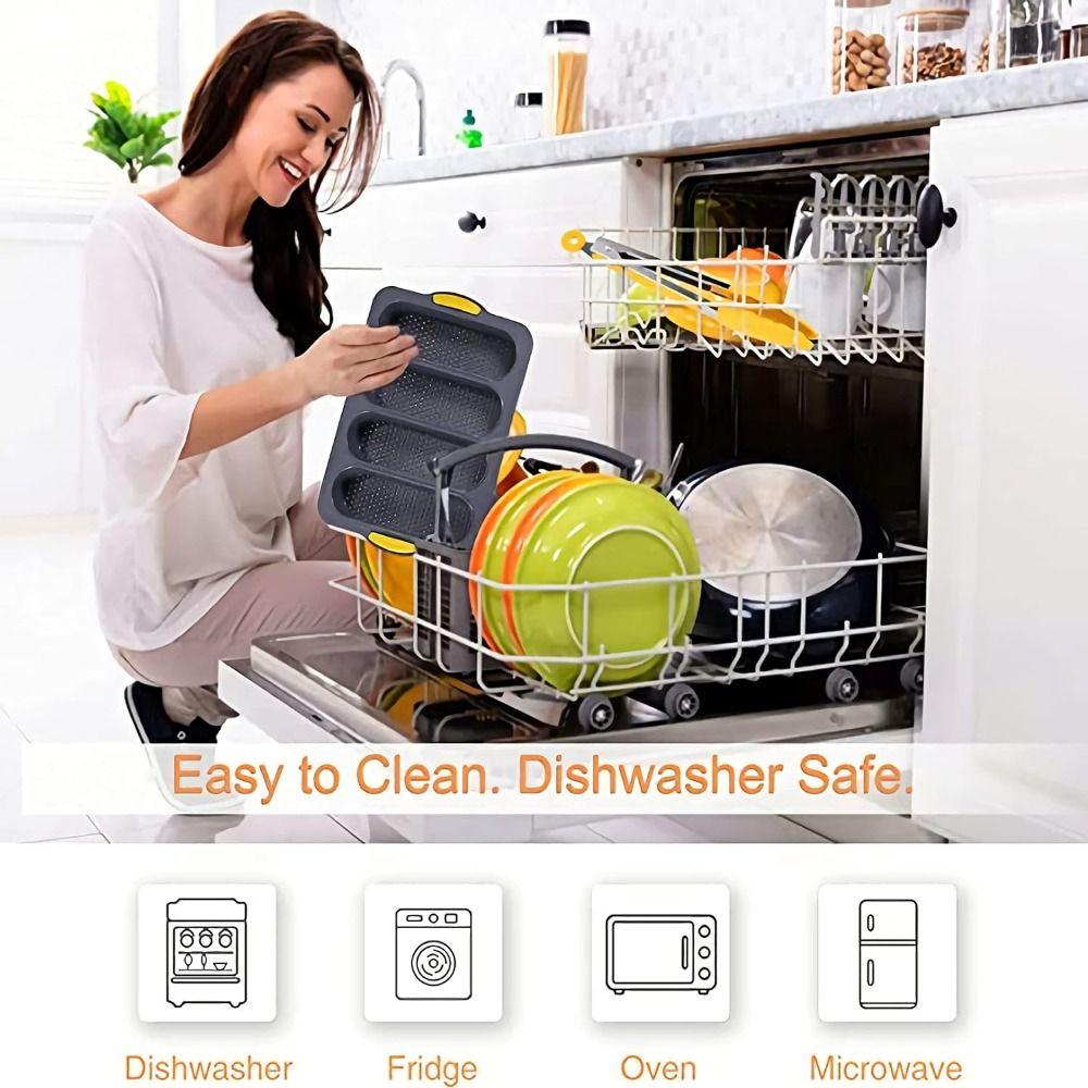 Easy Clean Baking Pan Tray Heat Resistant Bread Mold Professional Bake Mold  Hot Dog Buns