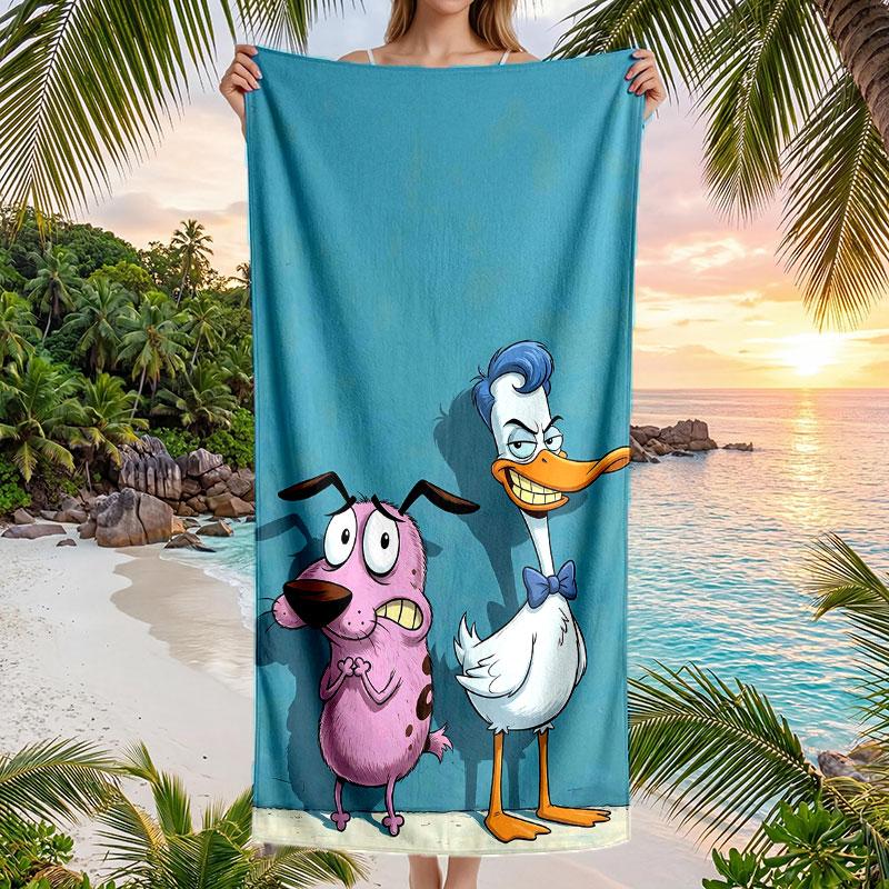 Large Beach Towel Quick Dry Absorbent Towel For Beach IndoorCourage the Cowardly Dog