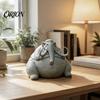 Personalized Desktop Ornaments 3D Printed Fat Elephant Figurine, Modern Animal Sculpture, Creative Artistic Crafts for Shelves Statue, Stable