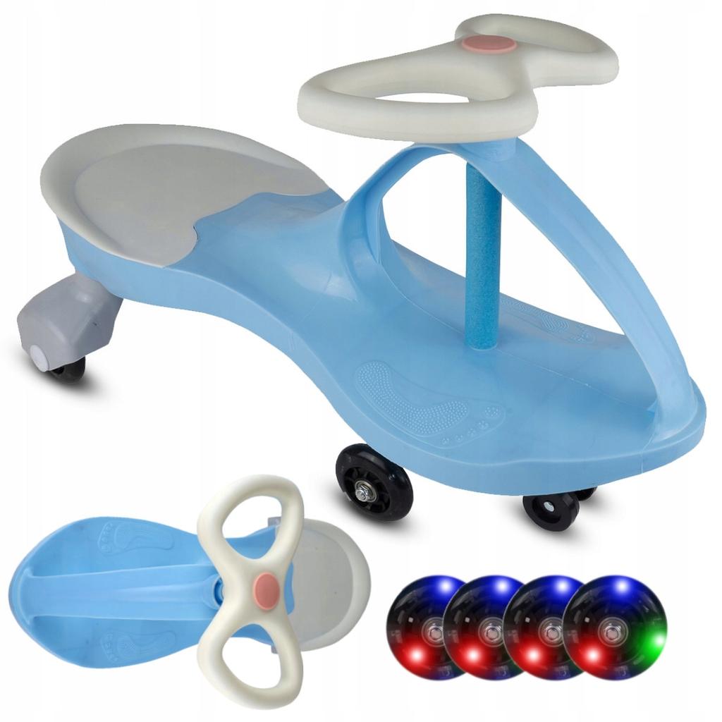 [5] Gravity Tretauto mit leuchtenden Rädern für Kinder LED BLAU ALV-U146N