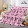Pink Lace Arrow Heart Flannel Blanket Warm Soft Halloween Christmas Decorative Couch Warm Cozy All-Season Gift