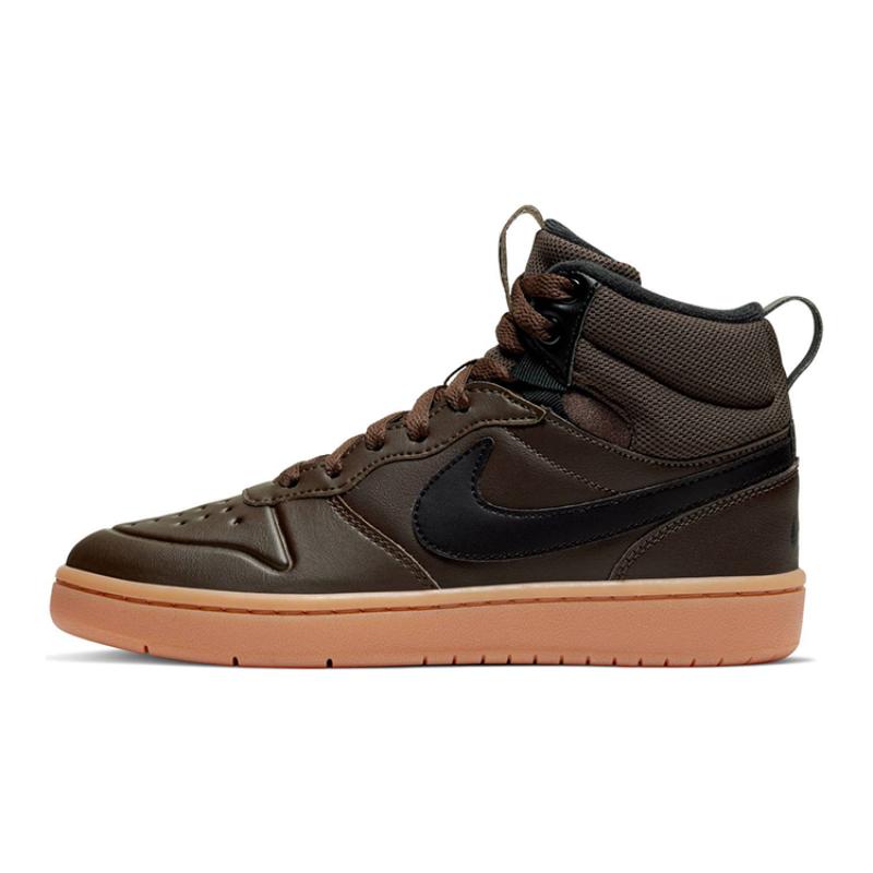 

Nike Fly By Mid 2 Slip-Resistant Cushioning Wear-Resistant Mid-Top Kids Skateboarding Shoes Dark Brown Teenagers Sneakers BQ5440-200 38.5