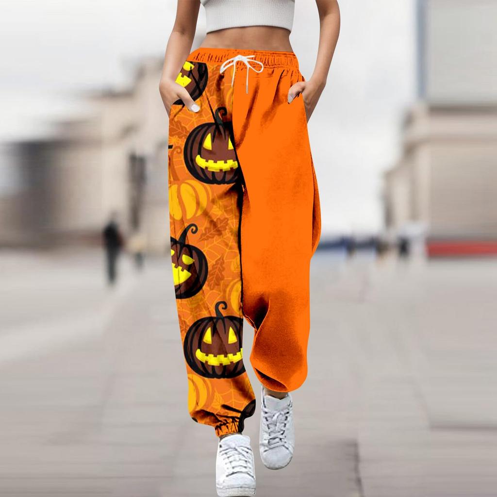 Unisex Halloween Printed Sweatpants for Costume Party Holiday Matching Outfits