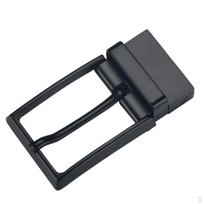 Mens Fashion Alloy Belt Pin Buckle Single Rectangular Replacement - Black, 8x4.5x2cm
