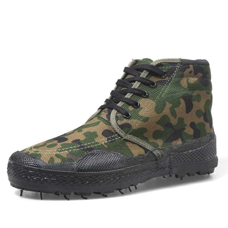 Rubber Sole Liberation Shoes Camouflage Shoes Training Shoes Military Training Shoes Construction Site Farmland Camouflage Shoes Breathable