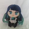 New Cute Ado Singer Plush Ado Character Dolls with Blue Bow and Black Outfits Soft Stuffed Plushies for J-Pop Fans Kids Birthday Gift Home Decoration