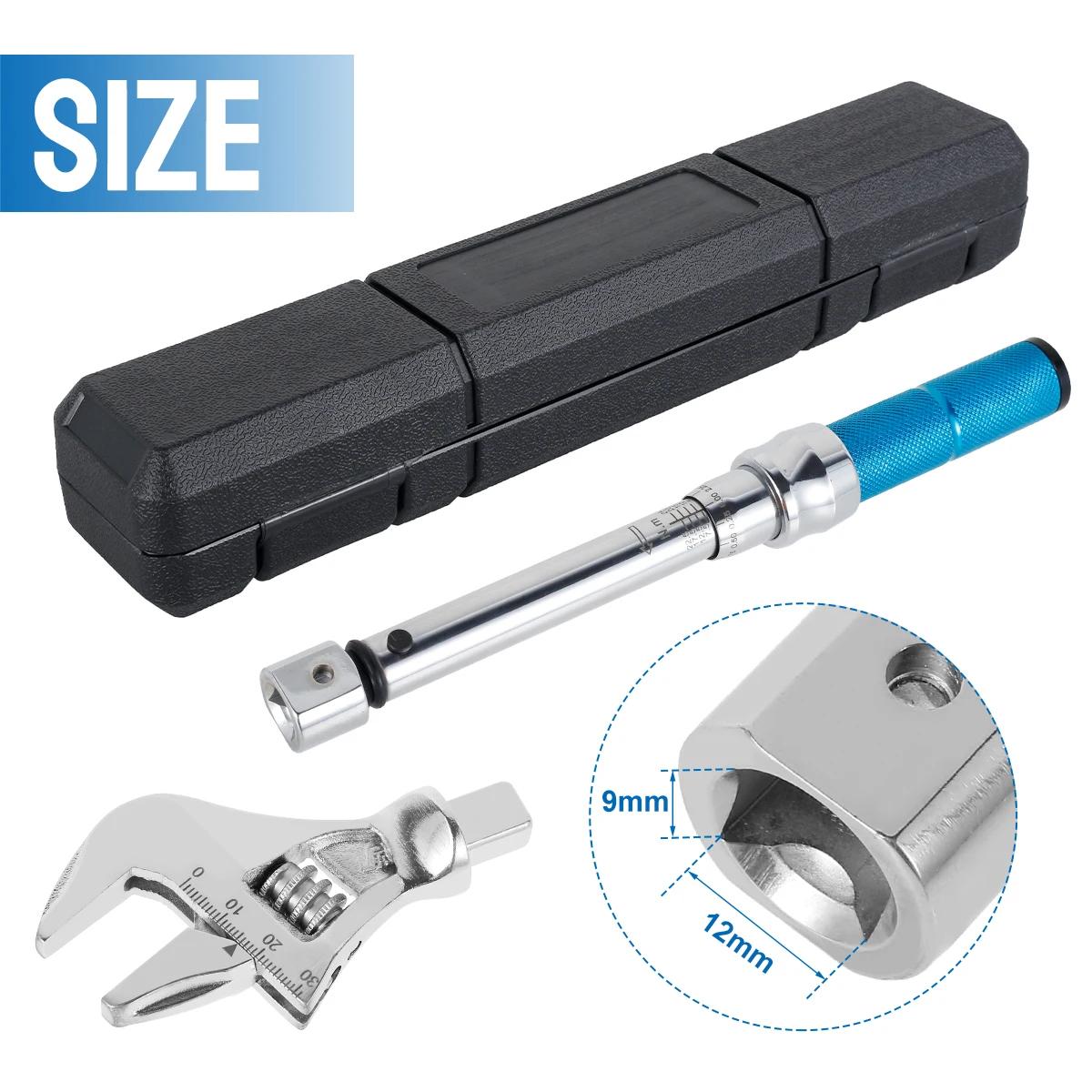 

Digital Adjustable Torque Wrench Steel 5-25 NM Steel Open End Torque Wrench Head Torque Wrench Multi Hand Tool for Bicycle Car серебряный