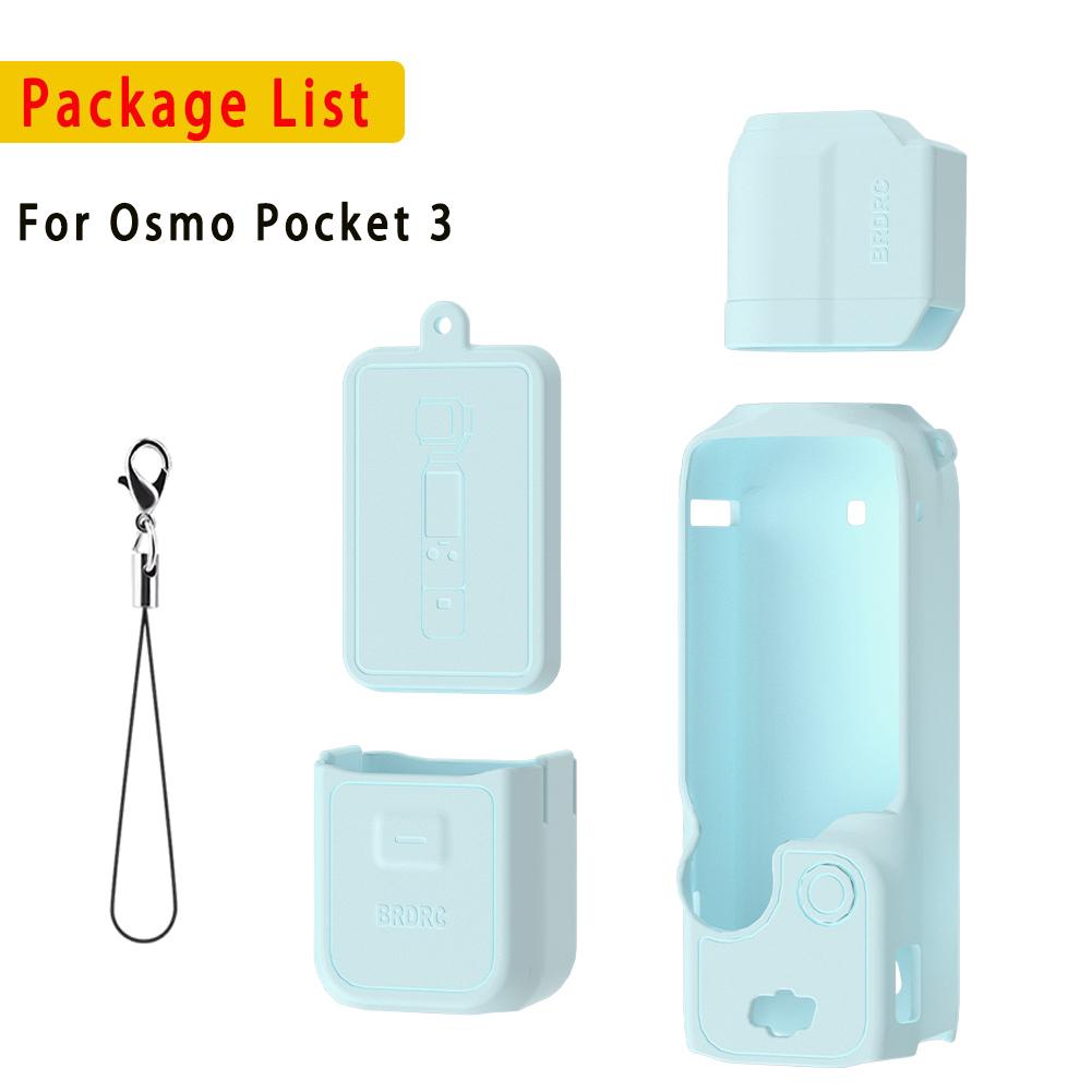 Silicone Cover for Dji Pocket 3 Protective Case Anti-Scratch Handle Soft Sleeve Skin Lens Cap, For Dji Osmo Pocket 3 Accessories