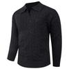 Autumn and Winter Polo Collar Knit Men's Jacket Loose Inner Base Top