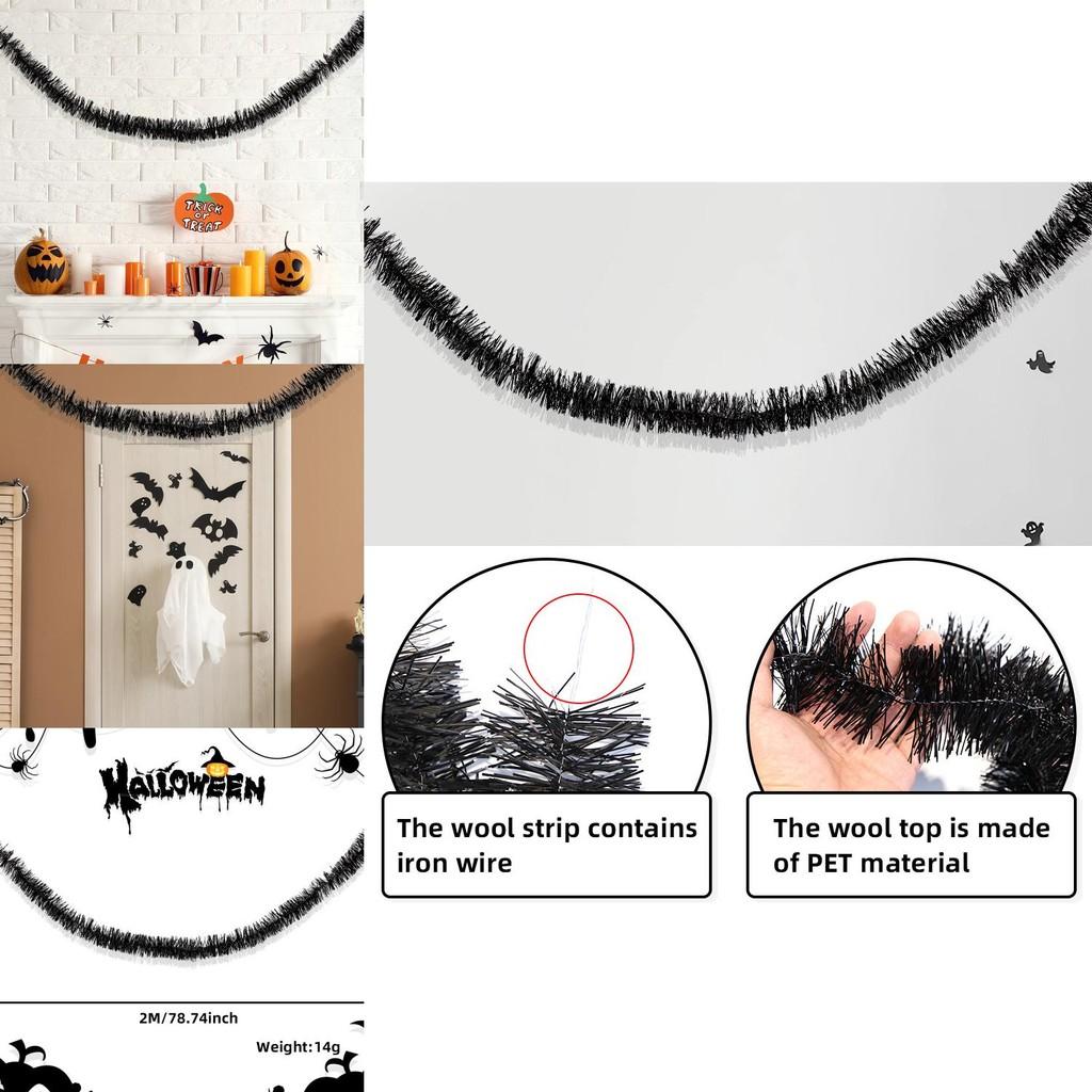 Meter 2 Versatile Black Streamers For Halloween Decorations And Occasions Festive