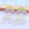 10Pcs New Cute Resin Mini Shining Rainbow Flat back Cabochon Scrapbook Kawaii DIY Embellishments Accessories