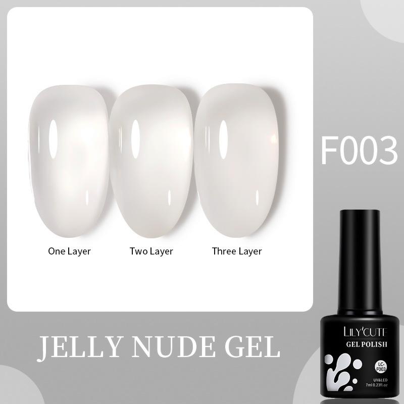 LILY'CUTE Pink Sheer Gel Polish - Ice Sheer Nude & Rose Jelly Gel Series