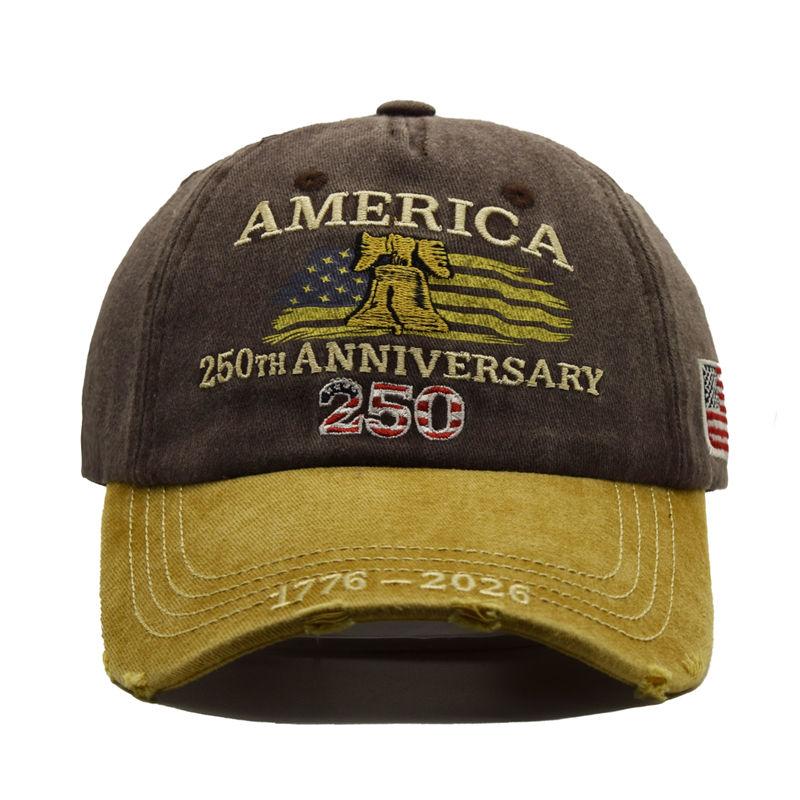US 250th Anniversary Caps America Embroidered Baseball Cap 1776-2026 Gift for Dad Vintage Design Hats GZW