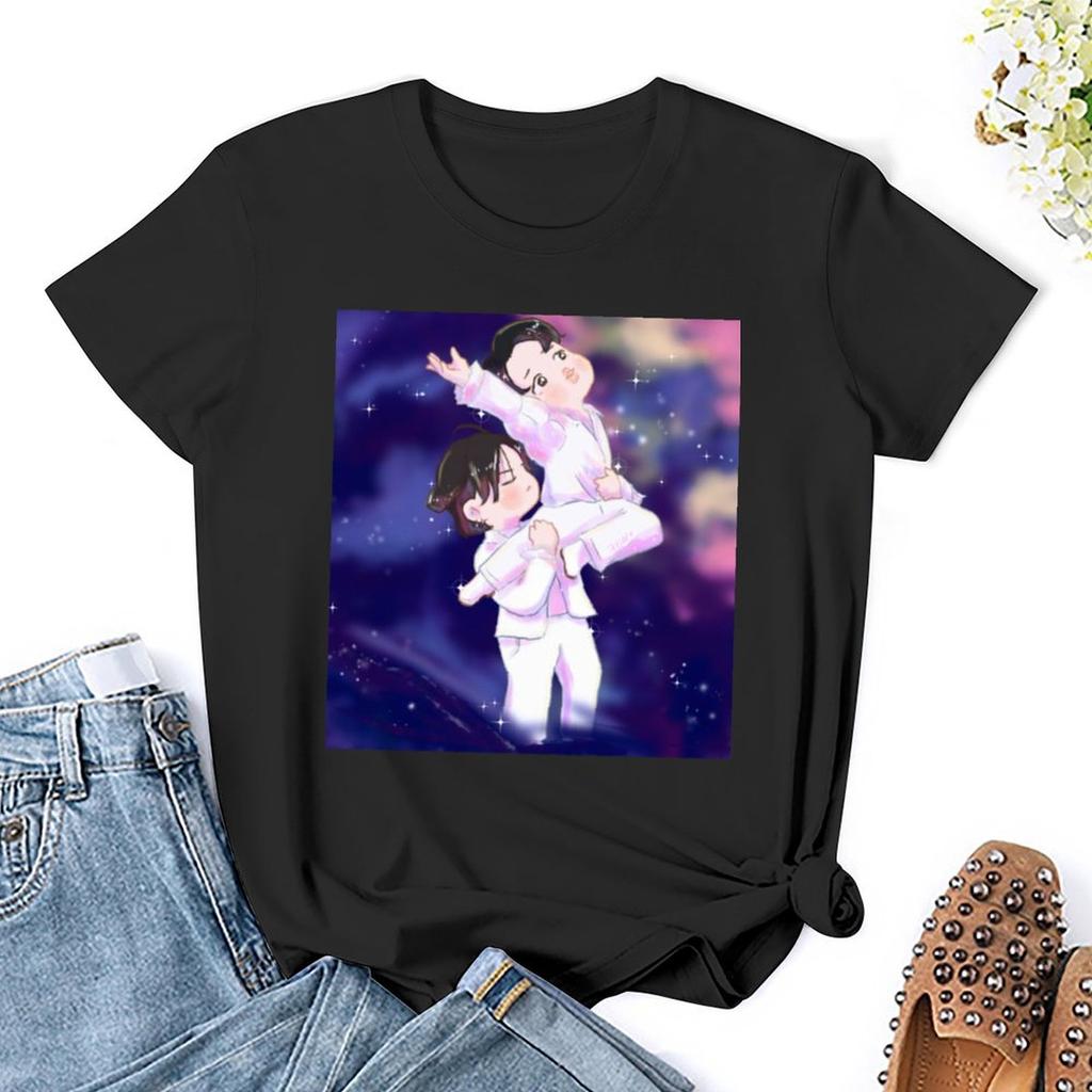 Black Swan Jikook T-Shirt Female Funny Cotton T Shirts Women