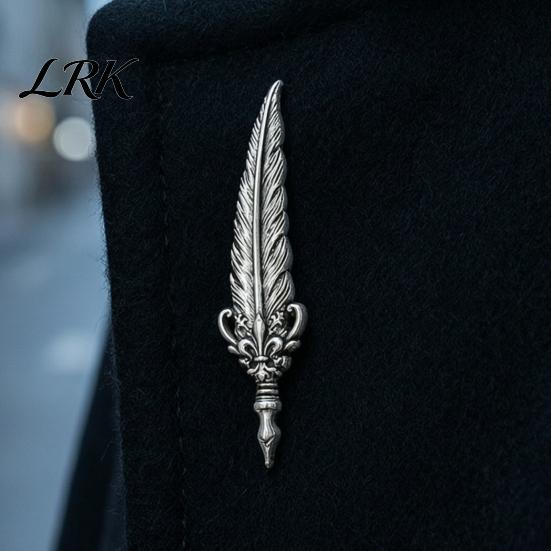 Accessorio Decorativo per Abbigliamento 1/2 Pezzi Spilla Piuma Vintage per Uomo, Gioiello da Risvolto in Lega Argentata, Spilla Distintivo Vestiti Borsa Cappello Sciarpa Abiti