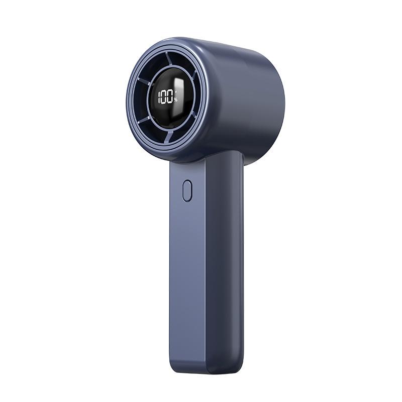 High Speed Handheld Fan With Powerful Wind Force Portable And With Digital Display For Outdoor Use, With USB Charging Function