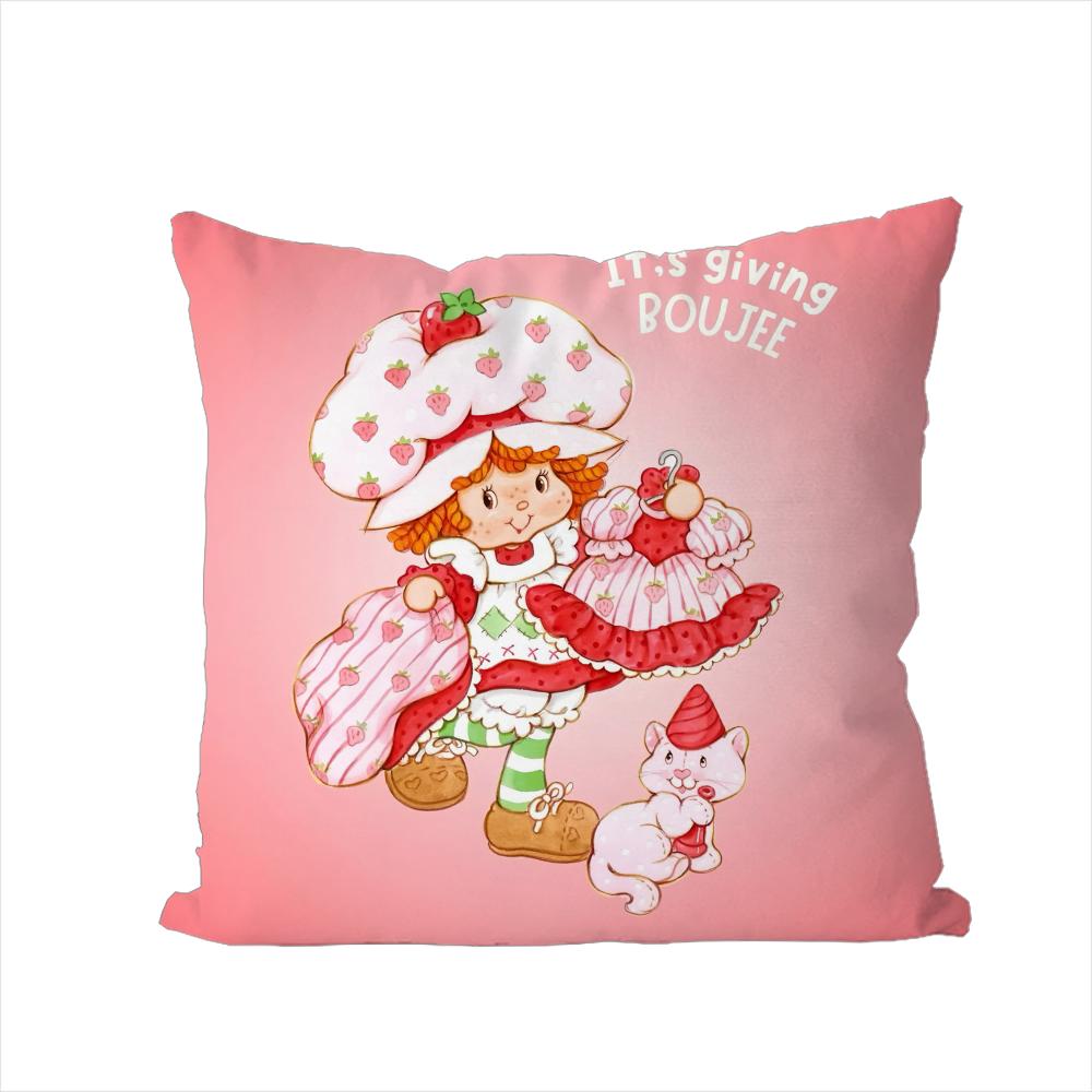 

Strawberrys Shortcakes Pillow Case For Car Sofa Decorative Home Doublesided Print Plush Square Throw Pillow Cushion Cover 30x30cm