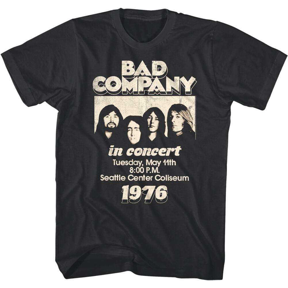 Bad Company Seattle Center Coliseum 1976 Men T Shirt Rock Band Live Concert XXXL