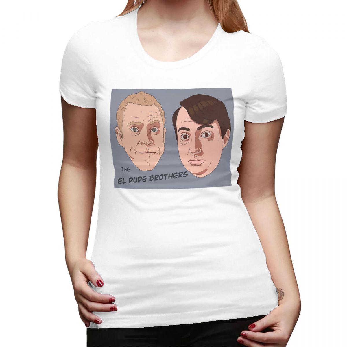 

Peep Show Mark And Jez The El Dude Brothers TShirt for Women Crew Neck Streetwear T Shirts Womens Short Sleeve Clothes Tops S