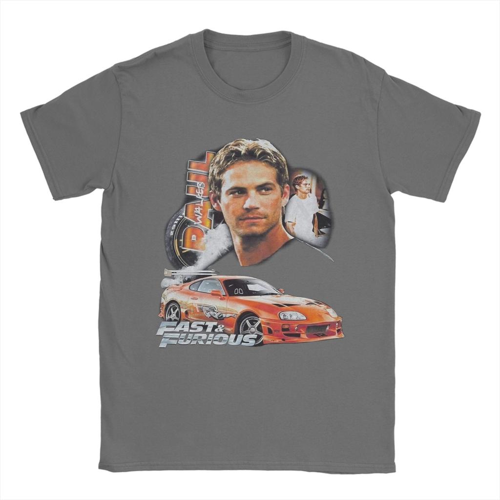 Unisexs Paul Walker T Shirts  Pure Cotton Clothes Novelty Short Sleeve Crewneck Tees Adult TShirts