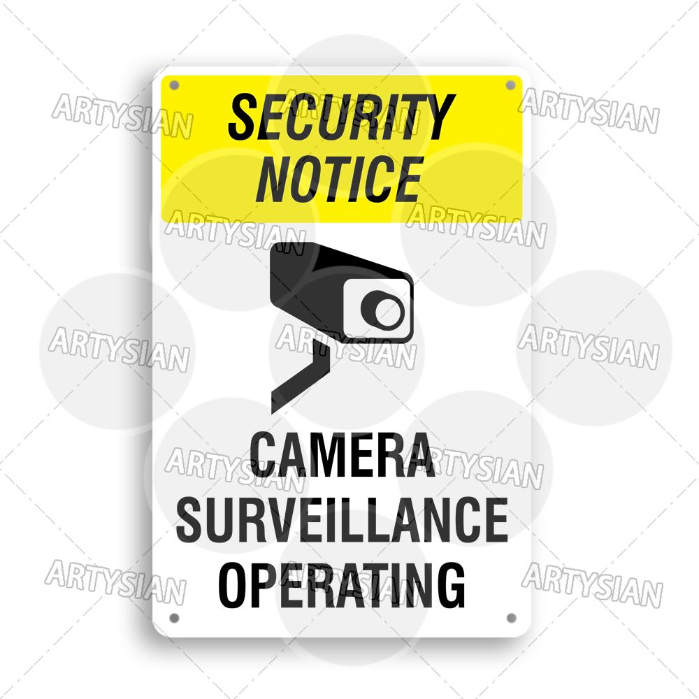 CCTV Surveillance Metal Sign Shop Security Plaque Camera Monitoring Shoplifting Warning Crime Deterren Safety Alert 24-Hour