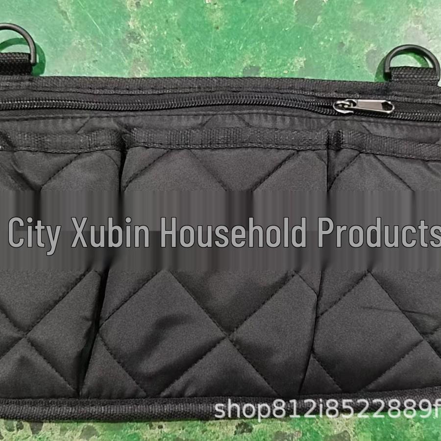 TEMU Multifunctional Wheelchair Armrest Storage Bag with Reflective Strip