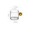 2/1PC 100ml Glass Cup Espresso Cups Home Glass Ball Handle Mini Coffee Latte Cup Tea Water Mug Steak Juice Bucket Table Decor