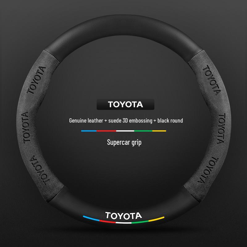 Kryt na volant Toyota Prado – Protišmykový karbónový, Ultra tenký semiš