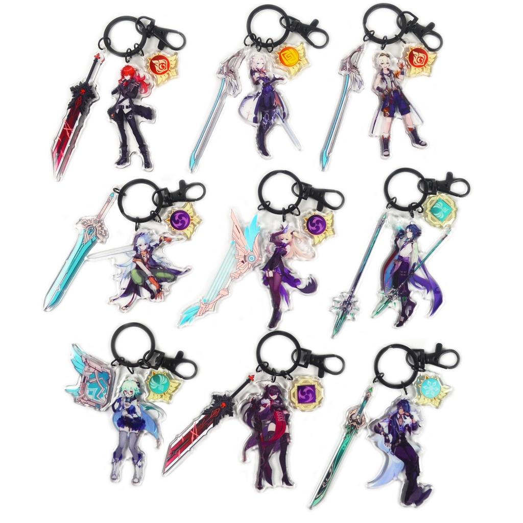 Genshin Barbatos Impact Keychain Game Figure Pendant Ornament Gifts Birthday