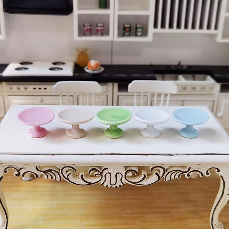 1:12 Dollhouse Miniature Dessert Pan Cake Stand Fruit Tray Doll Kitchen Decor
