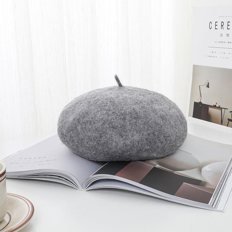 Wool beret painter hat women autumn and winter versatile retro hat winter versatile hat