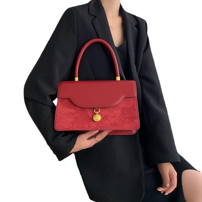 Damen Rote Brauthandtaschen 2024: Hochzeits-Modetaschen mit großer Kapazität