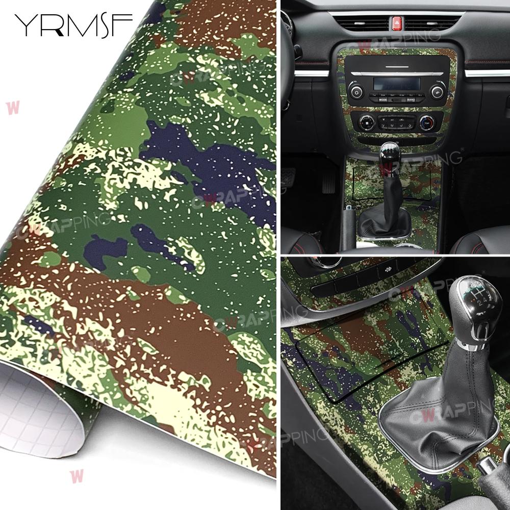 Starry Jungle Camouflage Wrap Foil Car Tint Camo Military Green Mosaic Wrapping Tools Motorcycles Car Adhesive Vinyl Sticker