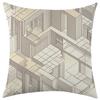 New Maze Blank Checkered Linen Pillowcase Jit Car Sofa Lumbar Pillow Cushion