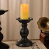 American Retro Roman Column Black Scented Candle Holder: Bedroom Desktop Decoration