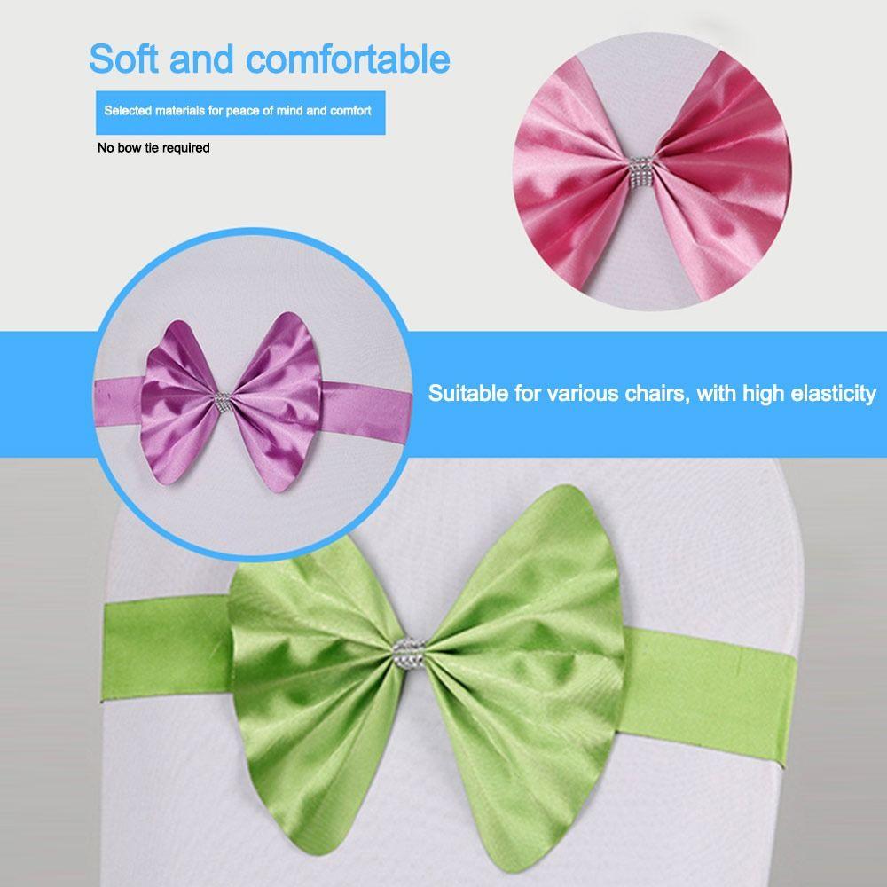 Soft Chair Sashes Band Wedding Chair Ribbon For Wedding Party Hotel Banquet Event Decoration