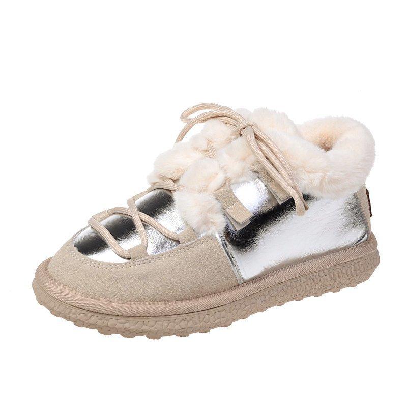 

Женская модная теплая обувь плюс бархатная толстая повседневная хлопковая обувь зимняя обувь для снега 40