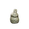 Yixing Zisha Cute Bunny Tea Pet: Lucky Rabbit Ornament for Tea Play and Fun.