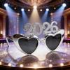 New Years Eve Glasses Heart Shape Photo Booth Props New Year Eyeglasses For Holiday Masquerade Carnivals Teen Adults Celebration