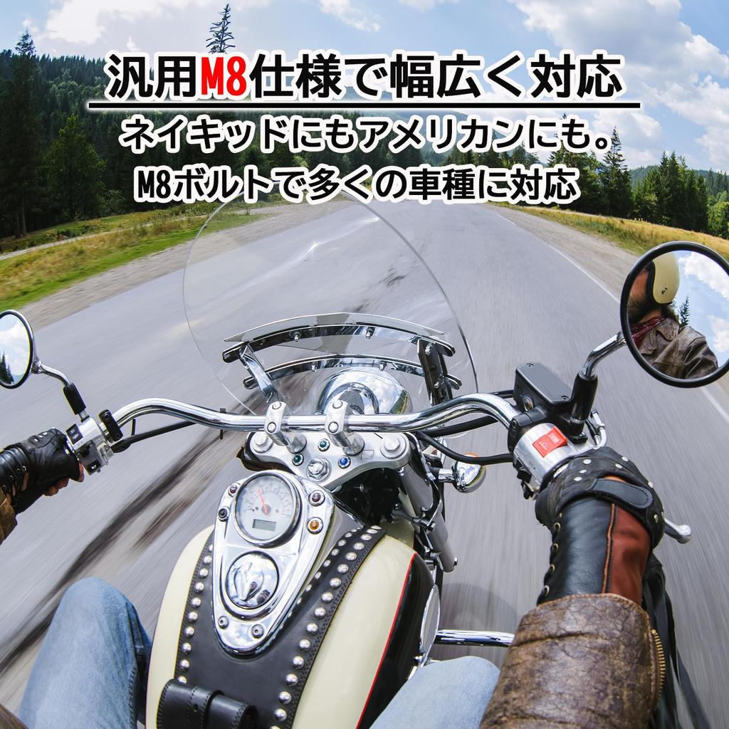 RINHAPI Motorcycle LED Turn High M8 Amber with Clear Set of 4 Signals, Small, Bullet-Shaped, Brightness, Universal, Lens,