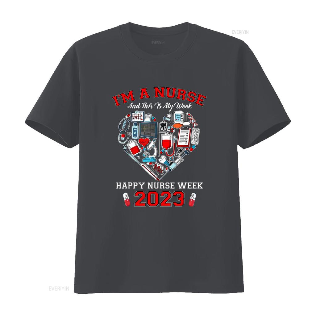 Im A Nurse And This Is My Week Happy  T Shirt vintage Washed Slightly homme Stylish Comfortable Versatile designer clothes