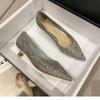 Women's Heeled Shoes 2026 New Style Fashion Versatile Sequined Women's Spring and Autumn Comfortable Pointed-toe Shoes Zapatos