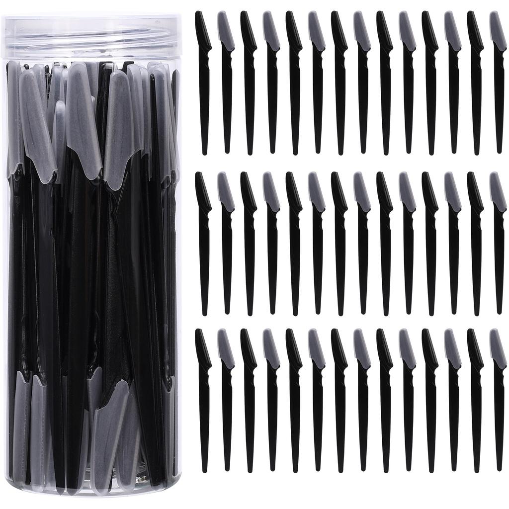 40Pcs Eyebrow Trimmer Makeup Beauty Tools Safe Eye Brow Razor Face Body Hair Removal Shaver Blades Woman Eyebrows Shaping Knife