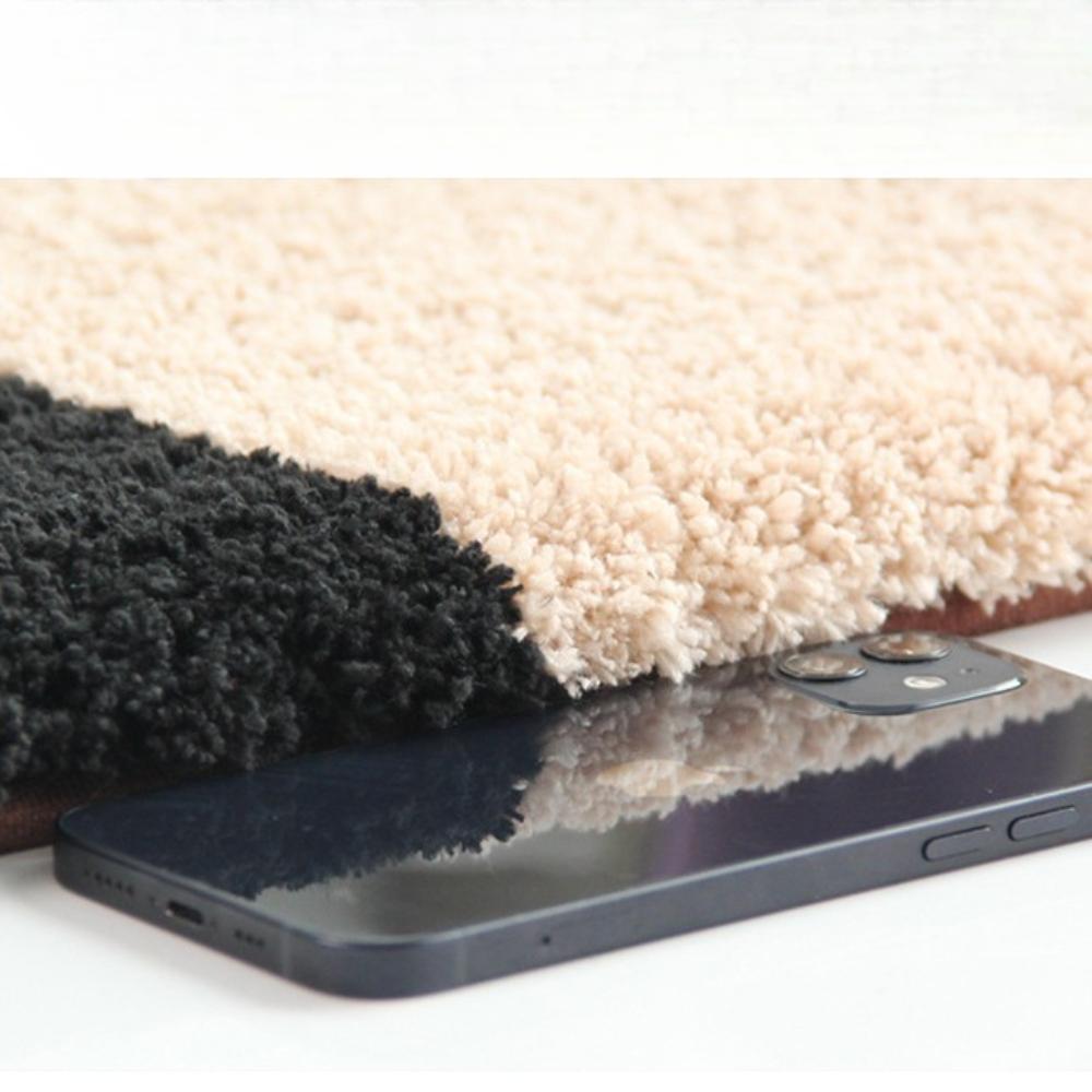 Коралловый флисовый тисненый коврик для ванной комнаты из кашемира — фото 14