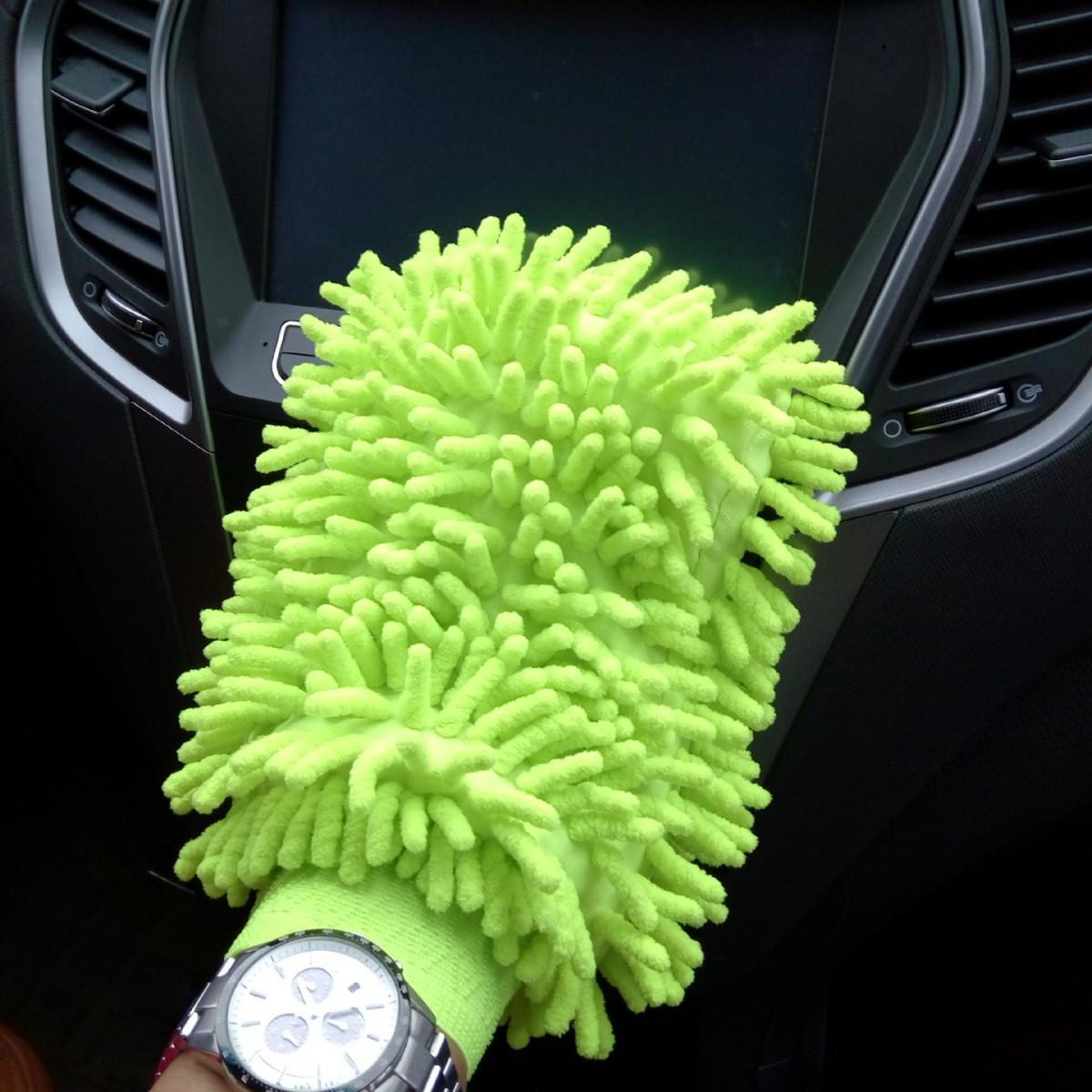 

Chenille Double-Sided Car Wash Gloves for Foaming and Household Cleaning. Small 15*25cm ~65g