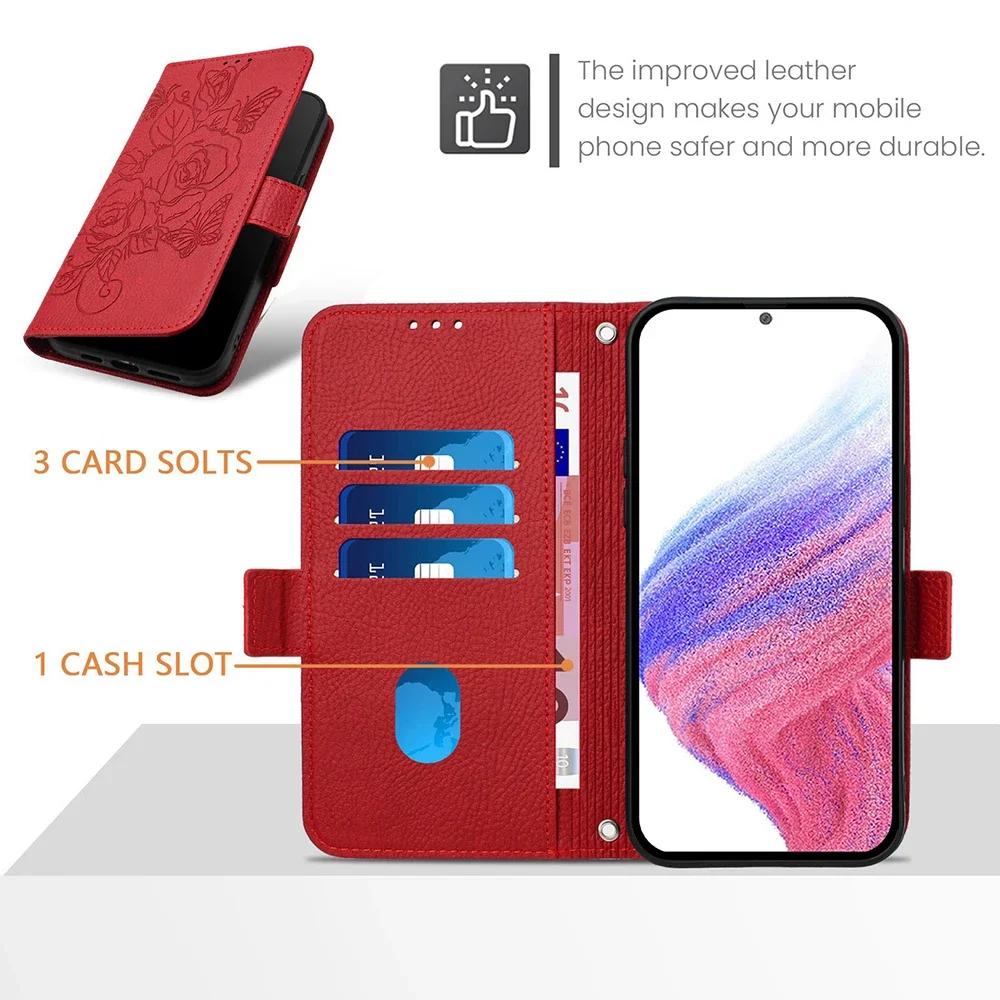 RFID Shielding Wallet Case For ZTE RedMagic10 Air Blade V70 V60 Vita Z60 Ultra A35 A35E A53 Pro A73 A75 Axon 60 Lite Phone Cover