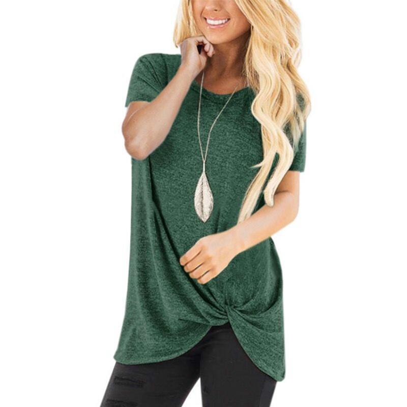 

Womens Tops Tunic Short Sleeve Summer Loose Tops Blouse Plus Size Shirt Tshirt Green,XL