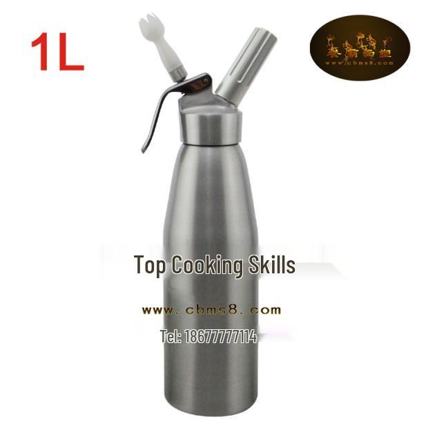 Edelstahl-Siphonflasche für Heiß & Kalt, Vollmetalltopf für Molekularküche